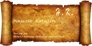 Hauszer Katalin névjegykártya